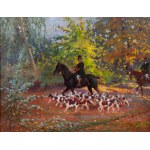 Zygmunt Rozwadowski, Polowanie par force, 1908 r.