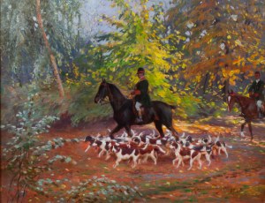 Zygmunt Rozwadowski, Polowanie par force, 1908 r.
