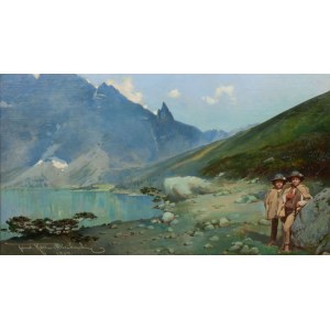 Kazimierz Bieńkowski, Les montagnards près du Morskie Oko, 1900.