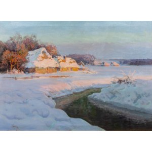 Mieczysław Petrycki, Un village en hiver, vers 1930.
