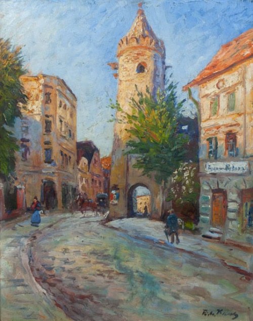 Richard Kant, Brama Kłodzka w Paczkowie, ok. 1920 r.