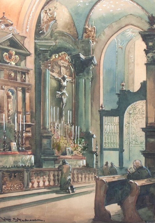 Władysław Chmieliński, Modlitwa w Kościele Mariackim