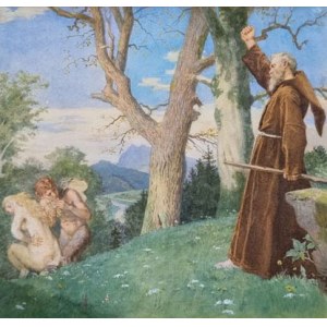 Alexander Otto Stichart, « L'Exil », tiré de la série « L'histoire de l'ermite et du garçon-satyre »