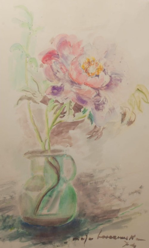Maja Berezowska, Martwa natura z kwiatami, 1974 r.