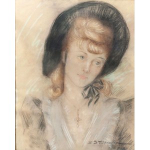 Zofia Stembrowicz, Portrait d'une jeune fille au chapeau