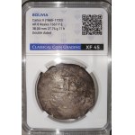 Bolivia. 1667 8 Reales - Potosi - Carlos II - Double Dated Silver