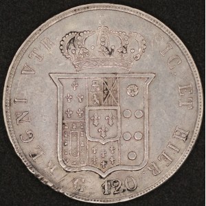 Italy. 1855 120 Grana - Ferdinand II - Kingdom of Naples - Silver