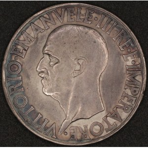 Italy. 1936 20 Lire - Vittorio Emanuele III - Silver