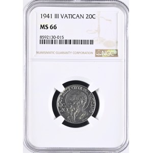 Vatican. 1941 20 Centesimi - Pius XII - AN III