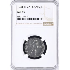 Vatikan. 1941 50 Centesimi – Pius XII. – AN III