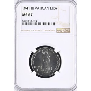 Vatican. 1941 1 Lira - Pius XII - AN III
