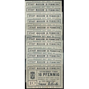 Poland. Maszewo 1920 - 12 x 10 Fenigow - 12 Pieces Total