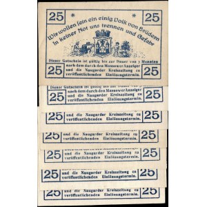 Poland. Maszewo 1920 - 7 x 25 Fenigow - 7 Pieces Total