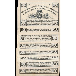 Poland. Maszewo 1920 - 8 x 50 Fenigow - 7 Pieces Total