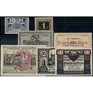 Poland. Mixed Cities 1 through 50 Fenigow - 7 Pieces Total
