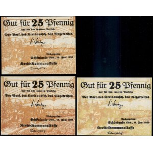 Poland. Trzcianka 1920 - 3 x 25 Fenigow kolej żelazna - 3 Pieces Total