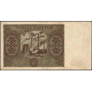Polsko. 1947, 1 000 marek – předčíslí G