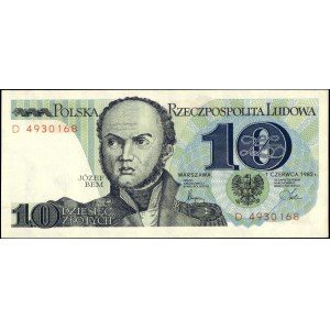 Poľsko. 1982, 10 zlotých, predpona D