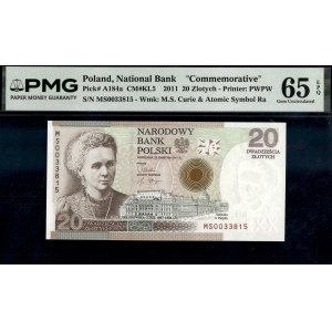 Poland. 2011 20 Zlotych - Maria Skłodowska Curie