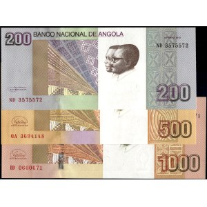 Angola. 2012 - 200 500 1000 Kwanzas - 3 Pieces Total