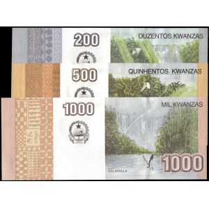 Angola. 2012 - 200 500 1000 Kwanzas - 3 Pieces Total