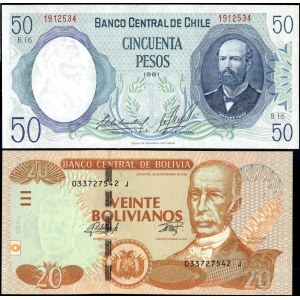 Chile. 1981-6 - 20 & 50 Pesos