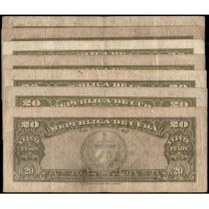 Cuba. 1949 20 Pesos - 7 Pieces Total
