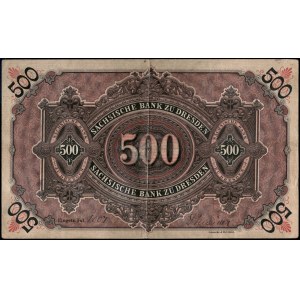 Germany. 1890 500 Mark - Saxony - Dresden