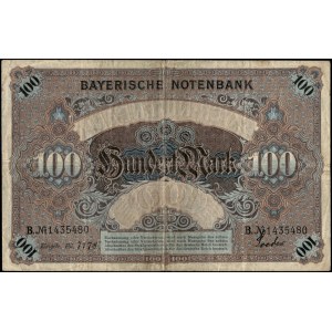 Germany. 1900 100 Mark - Bavaria - Bayerische Notenbank