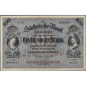 Germany. 1911 100 Mark - Saxony - Dresden
