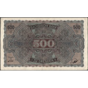 Germany. 1922 500 Mark - Saxony - Dresden