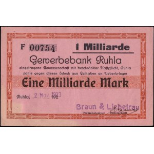 Germany. 1923 1 Billion Milliarden Mark - Ruhla
