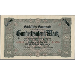 Germany. 1923 100000 Mark - Saxony - Dresden