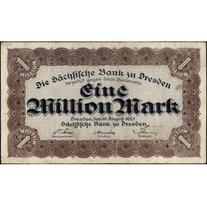 Germany. 1923 1000000 Mark - Saxony - Dresden