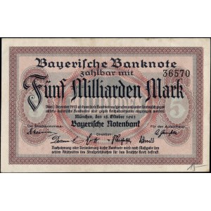 Germany. 1923 5 Billion Milliarden Mark - Bavaria - Munich