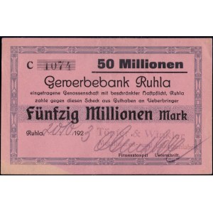 Germania. 1923, 50 milioni di milioni di marchi - Ruhla