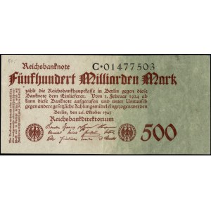 Germany. 1923 500 Billion Milliarden Mark - Reichsbanknote