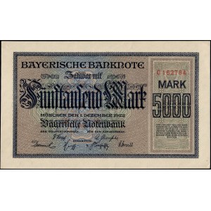Germany. 1923 5000 Mark - Bavaria - Munich