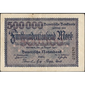 Germany. 1923 500000 Mark - Bavaria - Munich