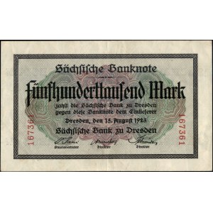Germany. 1923 500000 Mark - Saxony - Dresden