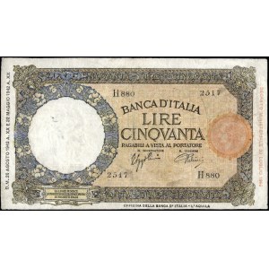 Italy. 1942 50 Lire
