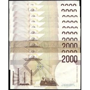 Italie. 1990, 2 000 lires - 10 pièces