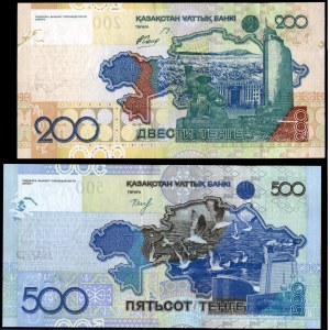 Kazachstan. 2006 – 200 a 500 tenge – celkom 2 kusy