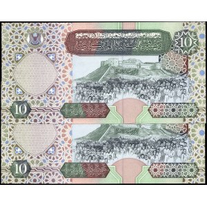 Libye. 2002, 10 dinars – grand format – 2 pièces au total