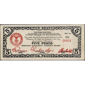 Philippines. 1943 5 Pesos - Mindanao Emergency Money