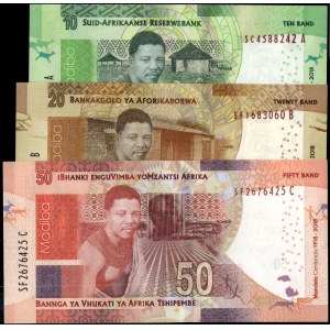 South Africa. 2018 - 10 20 50 Rand - 3 Piece Set