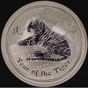 Australia. 2010 1 Dollar - Year of the Tiger - 1 Ounce Silver