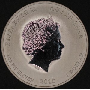 Australia. 2010 1 Dollar - Year of the Tiger - 1 Ounce Silver