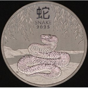 Australia. 2025 1 Dollar - Year of the Snake - 1 Ounce Silver