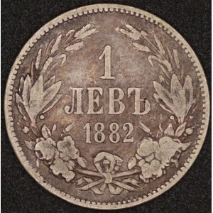 Bulgaria. 1882 1 Lev - Alexander I - Silver